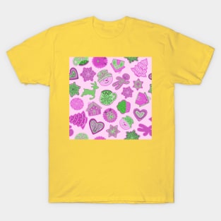 Pink Christmas Ginger cookies T-Shirt